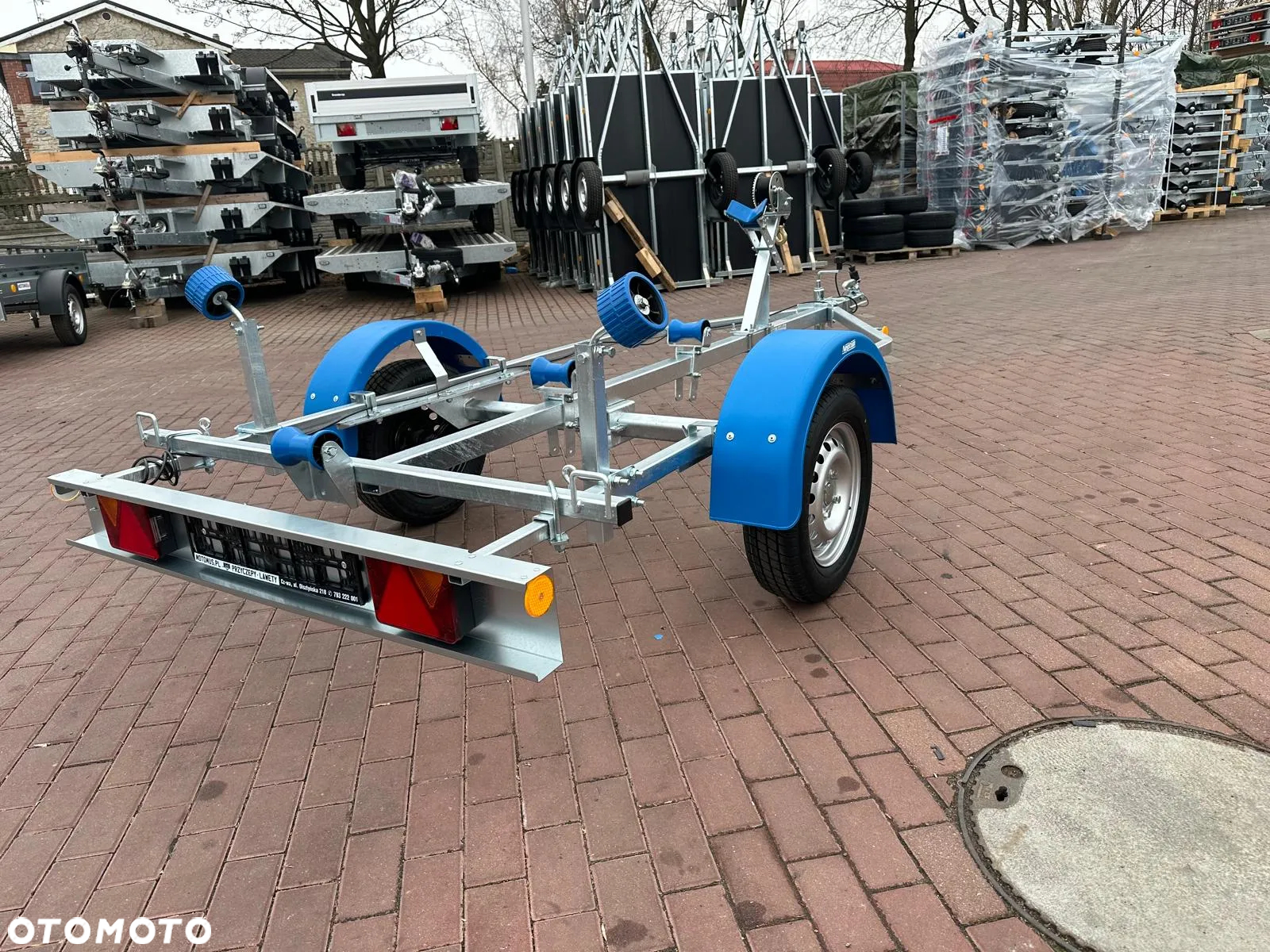 Neptun Przyczepa Neptun N7-12 navy podłodziowa łódź ponton 4m dostawa pod dom - 3