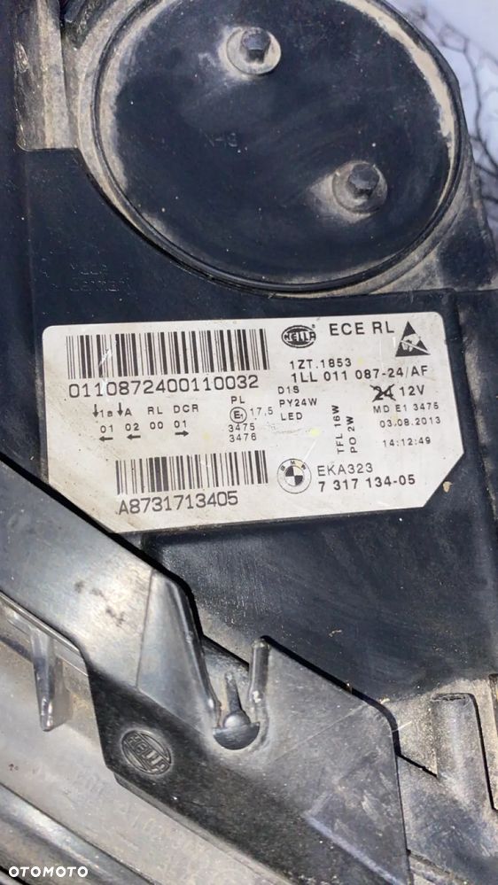 LAMPA PRAWY PRZÓD BIXENON BMW F10 F11 LCI ANGLIK 7317134 - 6