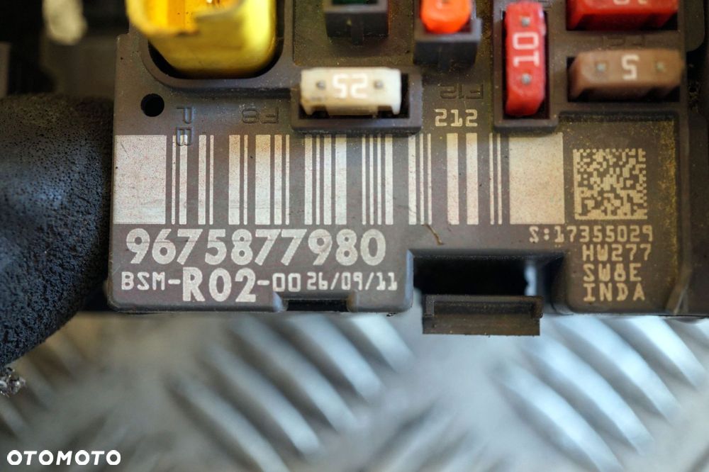 SKRZYNKA BEZPIECZNIKÓW C4 PICASSO I 1.6 HDI 9675877980 BSM R02 CITROEN 2006-2010 - 7