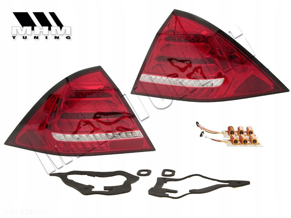 Lampy tylne kpl Full Led Red White Tuning Mercedes C-klasa 203 sedan z24 - 1