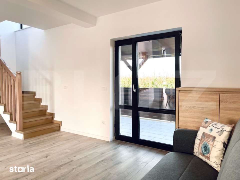 Casa moderna, tip duplex, de inchiriat, 88 mp + 200 mp teren, zona Lis - Imagine principală: 5/12