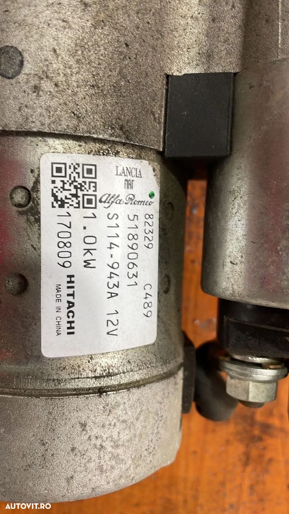 Electromotor fiat 500 fiat punto bravo doblo lancia ypsilon 1.2b s114943a 51890631 - 2