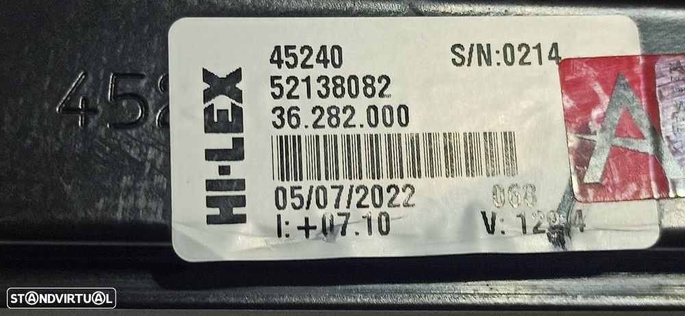 ELEVADOR FRENTE ESQUERDO FIAT 500 E NEW 500 ICON HB - 3