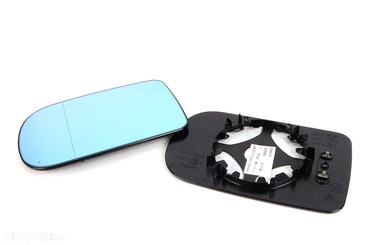 Geam oglinda Bmw Seria 5 (E39) 10.1997-06.2004, Seria 7 E38 1994-2001 partea stanga View Max Albastra Asferica Cu incalzire , dimensiune 166x105mm - 1