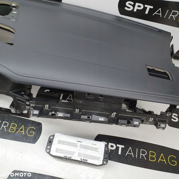 VW TOUAREG 3 LIFT DESKA ROZDZIELCZA KONSOLA KOKPIT PULPIT PODUSZKI AIRBAG AIR BAG PASY KIT SET - 4