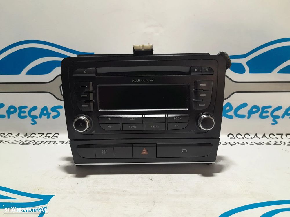 Radio Com Painel Gaveta Audi A3 8P Concert 8P0035186P
