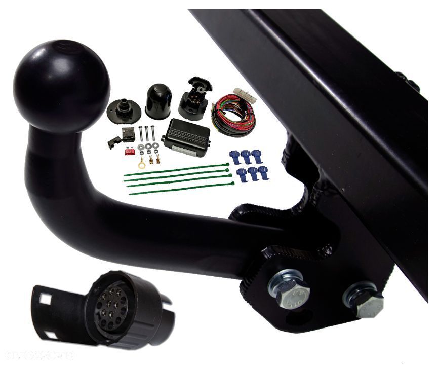 HAK HOLOWNICZY + MODUŁ + WIĄZKA + GNIAZDO + ADAPTER 7PIN/13P FIAT DOBLO L1 L2 FL od2000 - 9