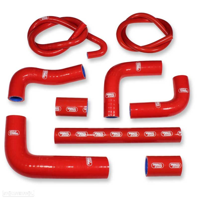 kit tubos radiador samco ducati monster 998 / 996 vermelho - 1