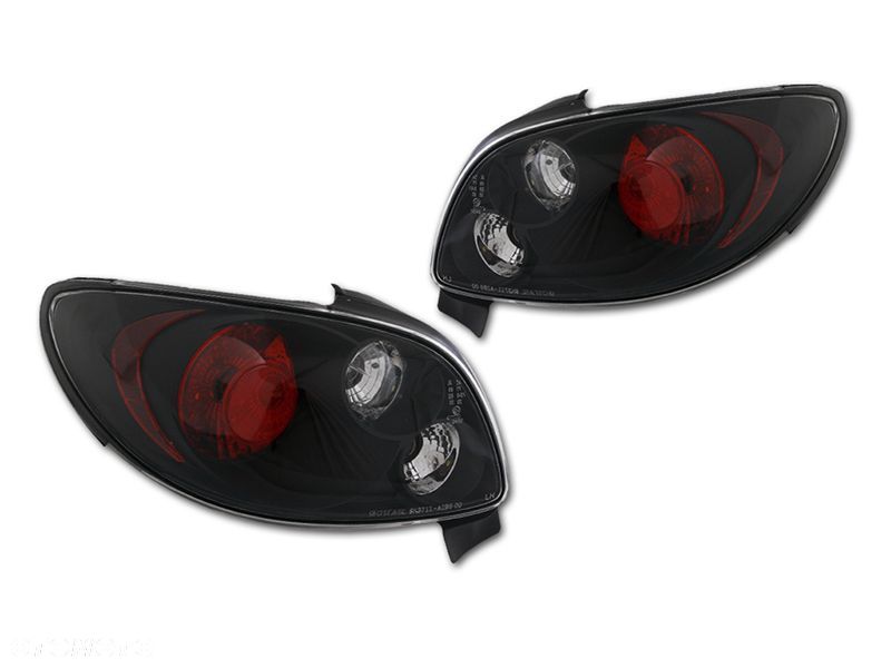 LAMPY TYL TUNING BLACK CLEAR LEXUS LOOK CZARNE PEUGEOT 206 CC 206CC CABRIO - 1