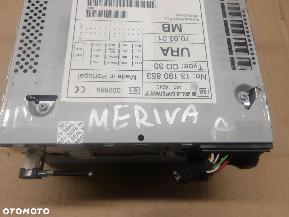 OPEL MERIVA A I LIFT 05-10 1.7CDTI RADIO 13190853 - 3