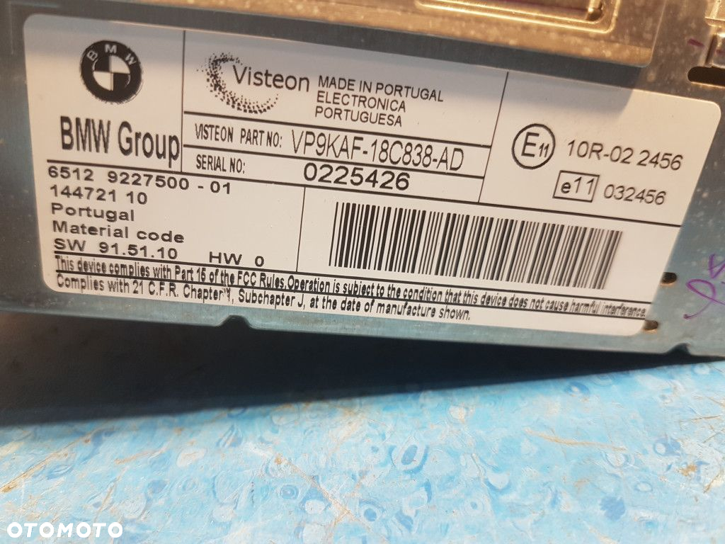 BMW E81 LIFT RADIO 9227500-01 - 2