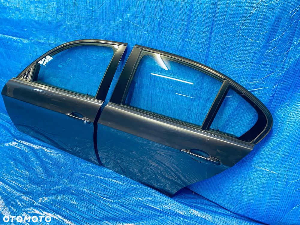 DRZWI LEWE LEWY PRZÓD PRZEDNIE TYŁ TYLNE KOMPLETNE BMW E90 SEDAN 07R ; LAKIER A22 ORYGINAŁ EUROPA - 6