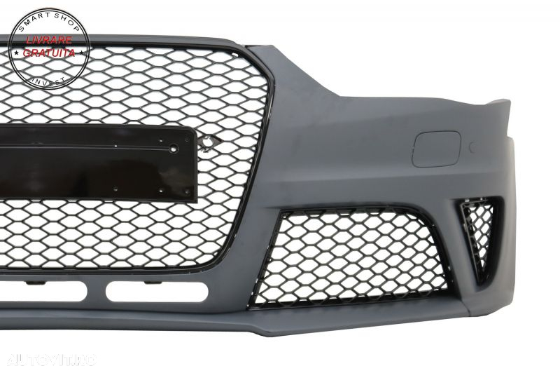 Bara Fata cu Difuzor Bara Spate si Ornamente toba Audi A4 B8 Facelift Sedan Avant - livrare gratuita - 3