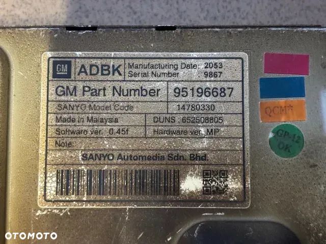RADIO NAWIGACJA WYŚWIETLACZ EKRAN OPEL INSIGNIA A 95196687 - 3