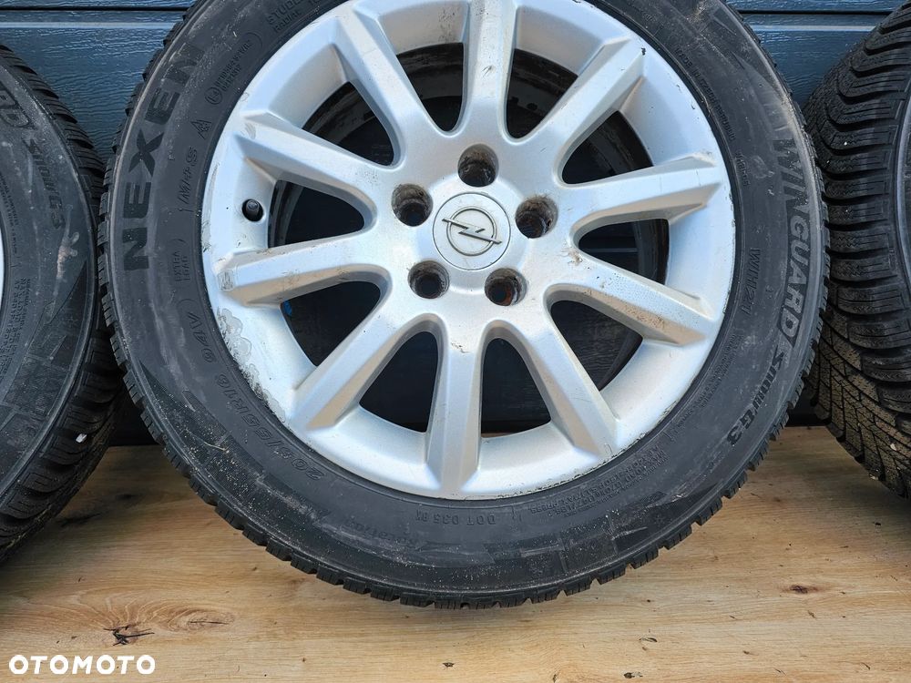 KOŁA FELGI ALUMINIOWE OPONY ZIMOWE OPEL VECTRA ASTRA ZAFIRA SIGNUM MERIVA 16 cali 5x110 ET37 205/55/16 - 12
