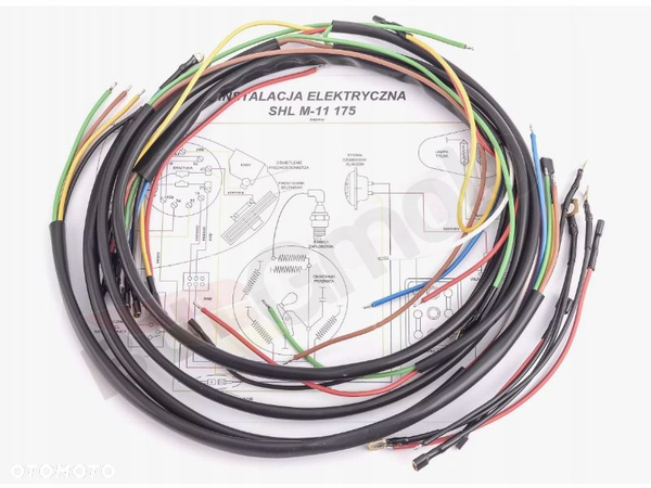 INSTALACJA WIĄZKA ELEKTRYCZNA PRZEWODY SHL 175 M11 M 11 CZARNA GRUBE KABLE