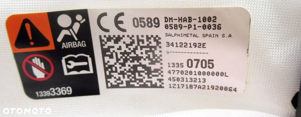 OPEL ADAM KURTYNA AIRBAG LEWA 13350705 - 3