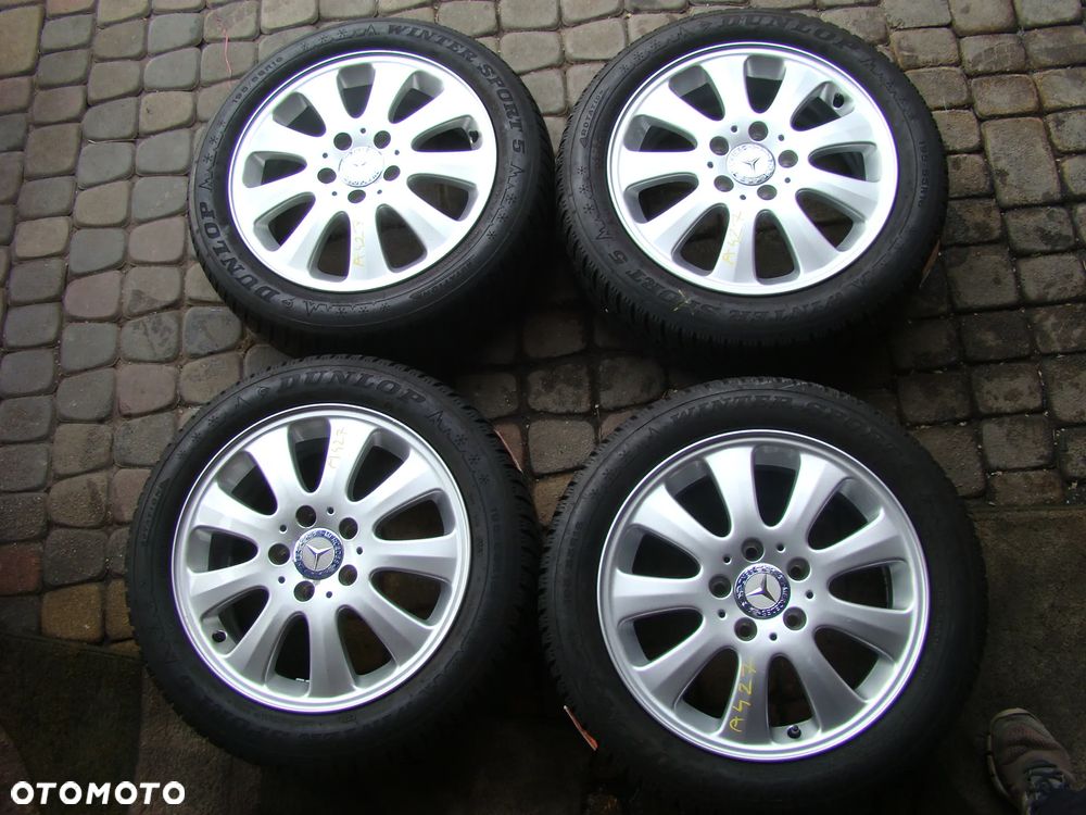 a427 5x112 Mercedes Klasa-A w169 Klasa-B W245 190 W201 6Jx16 et46 opony zimowe 195/55 R16 - 1