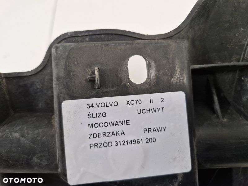 VOLVO XC70 2 II ŚLIZG UCHWYT ZDERZAKA PRAWY PRZÓD MOCOWANIE PRAWE 31214961 - 5