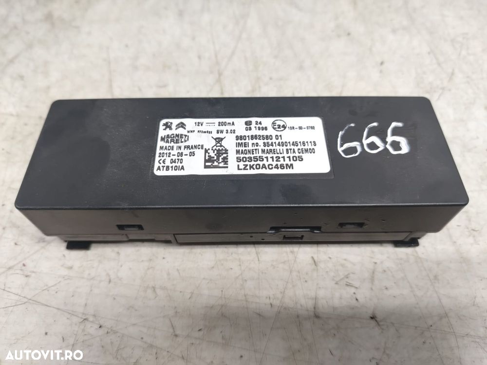 Modul navigatie 9801862580 Peugeot 508 1 [2010 - 2014] 2.0 hdi Hybrid - 2