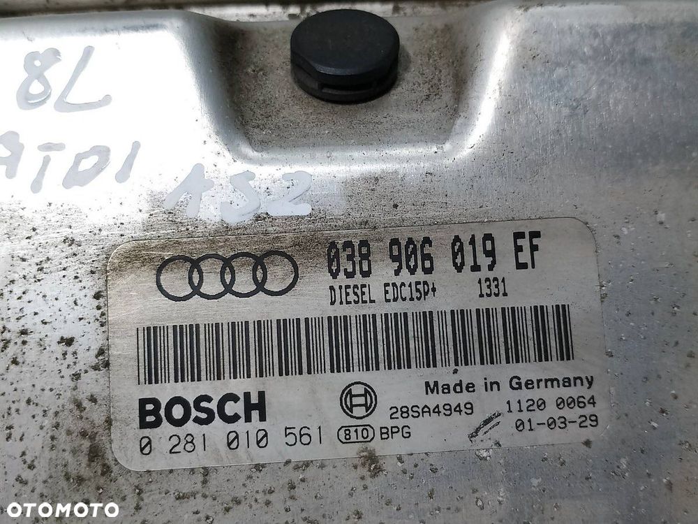 KOMPUTER, STEROWNIK AUDI A3 8L 1.9 TDI 038906019EF 0281010561 - 4