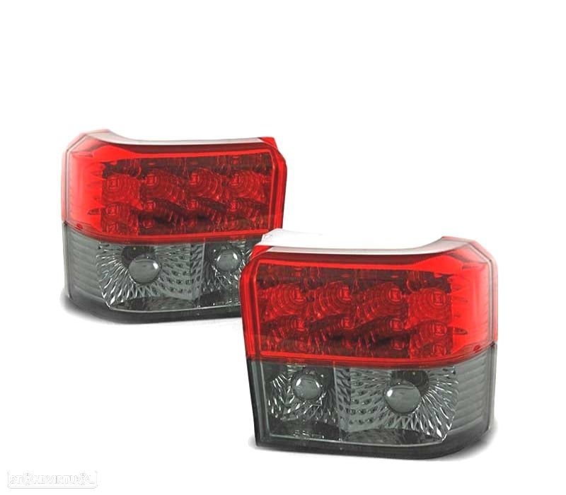 FAROLINS TRASEIROS LED PARA VOLKSWAGEN VW T4 90-03 RED SMOKED VERMELHO FUMADO ESCURECIDO - 2