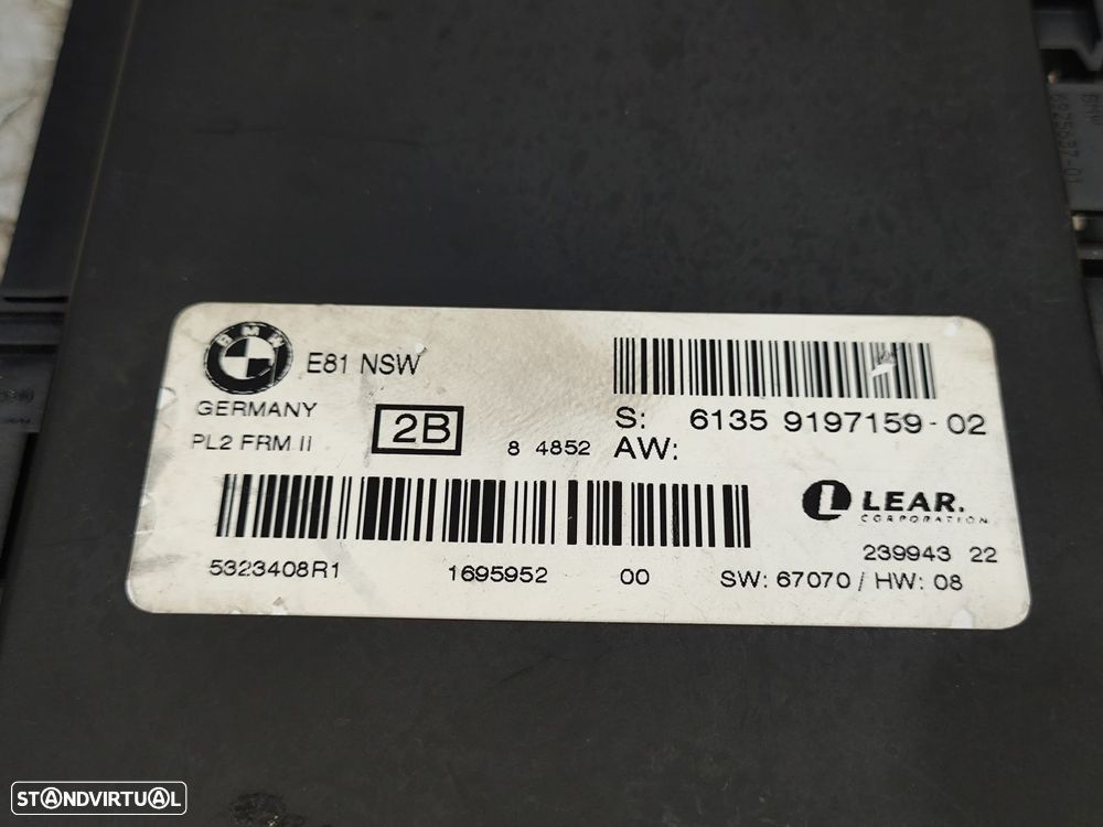 Módulo Luzes Footwell BMW Serie 1 E81 6135 9197159 - 7