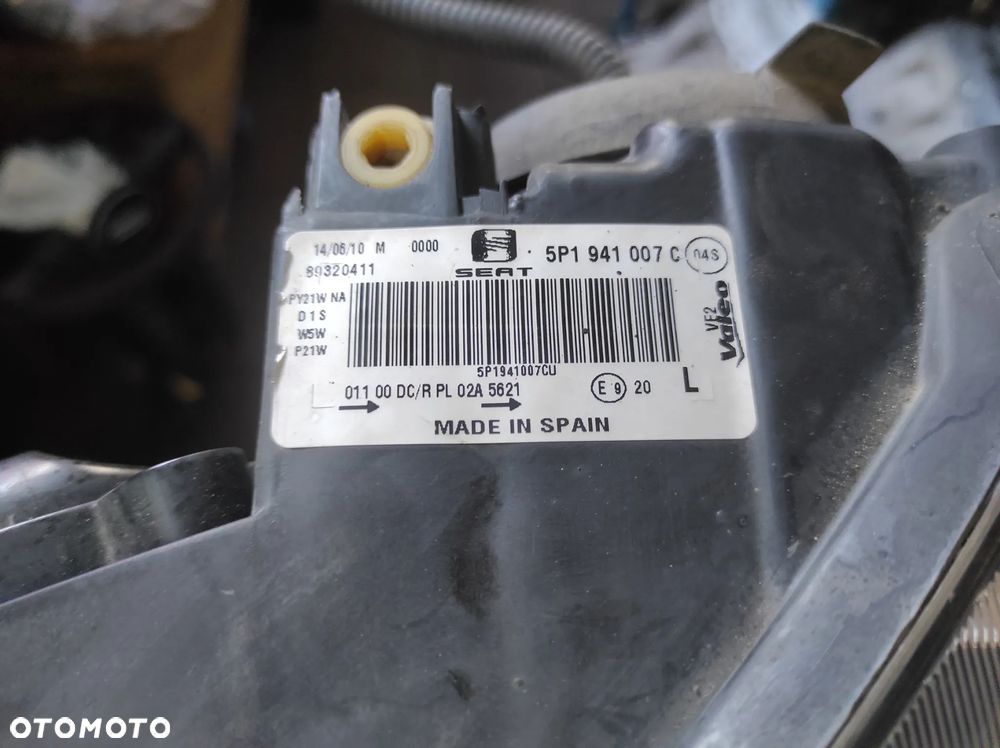 LAMPA LEWA PRZEDINA LEWY PRZÓD OE EUROPA XENON SEAT LEON 2 LIFT ALTEA LIFT ALTEA XL LIFT TOLEDO 3 LIFT 5P1941007C CAŁA WYSYŁKA !!!!!! - 9