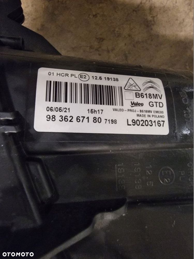 lampa przednia lewa led citroen c3 iii lift 2021 rok 9836267180 - 6