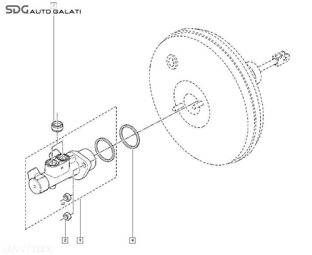 Tulumba Vacuum Vacuum cu Vas si Pompa Lichid Ulei Servofrana Servo Frana Renault Clio 3 2005 - 2014 Cod 8200837966 [C3721] - 1
