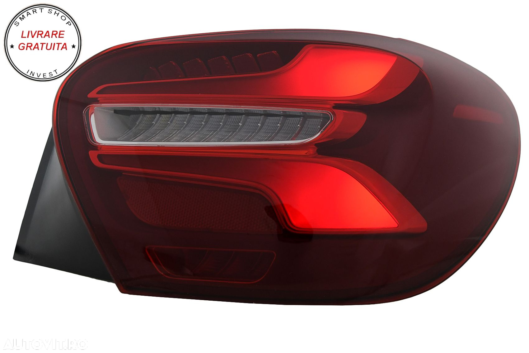 Stopuri LED Mercedes A-Class W176 (2013-08.2015) Facelift Design Rosu cu Semnal Di- livrare gratuita - 3
