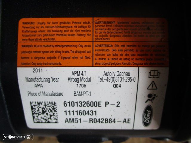 Airbag Passageiro AM51R042B84AE FORD C MAX 2011 - 3
