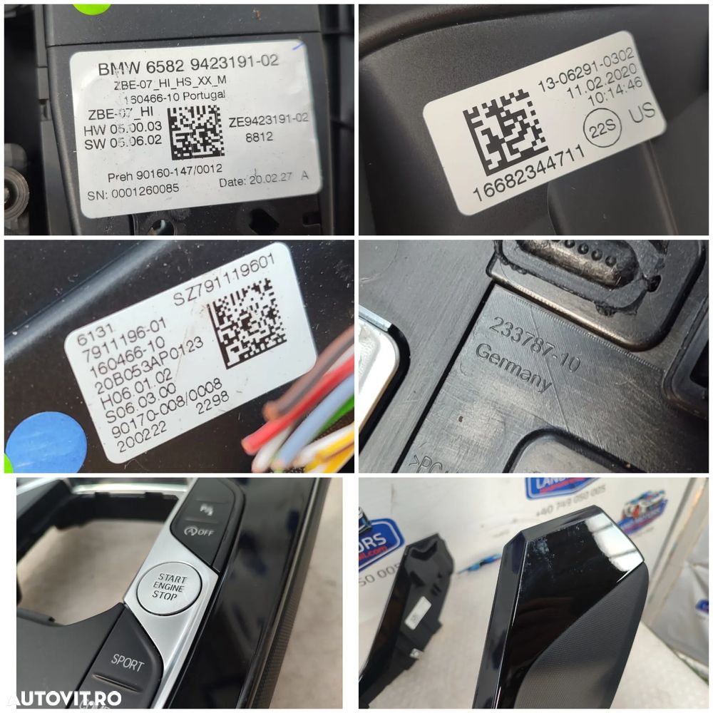 PANOU COMANDĂ I-DRIVE / CONSOLĂ CENTRALĂ CU CONTROLLER MULTIMEDIA BMW SERIA 1 (F40) 2019–2024 / COD OEM 65829423191-02 (5E2) - 8