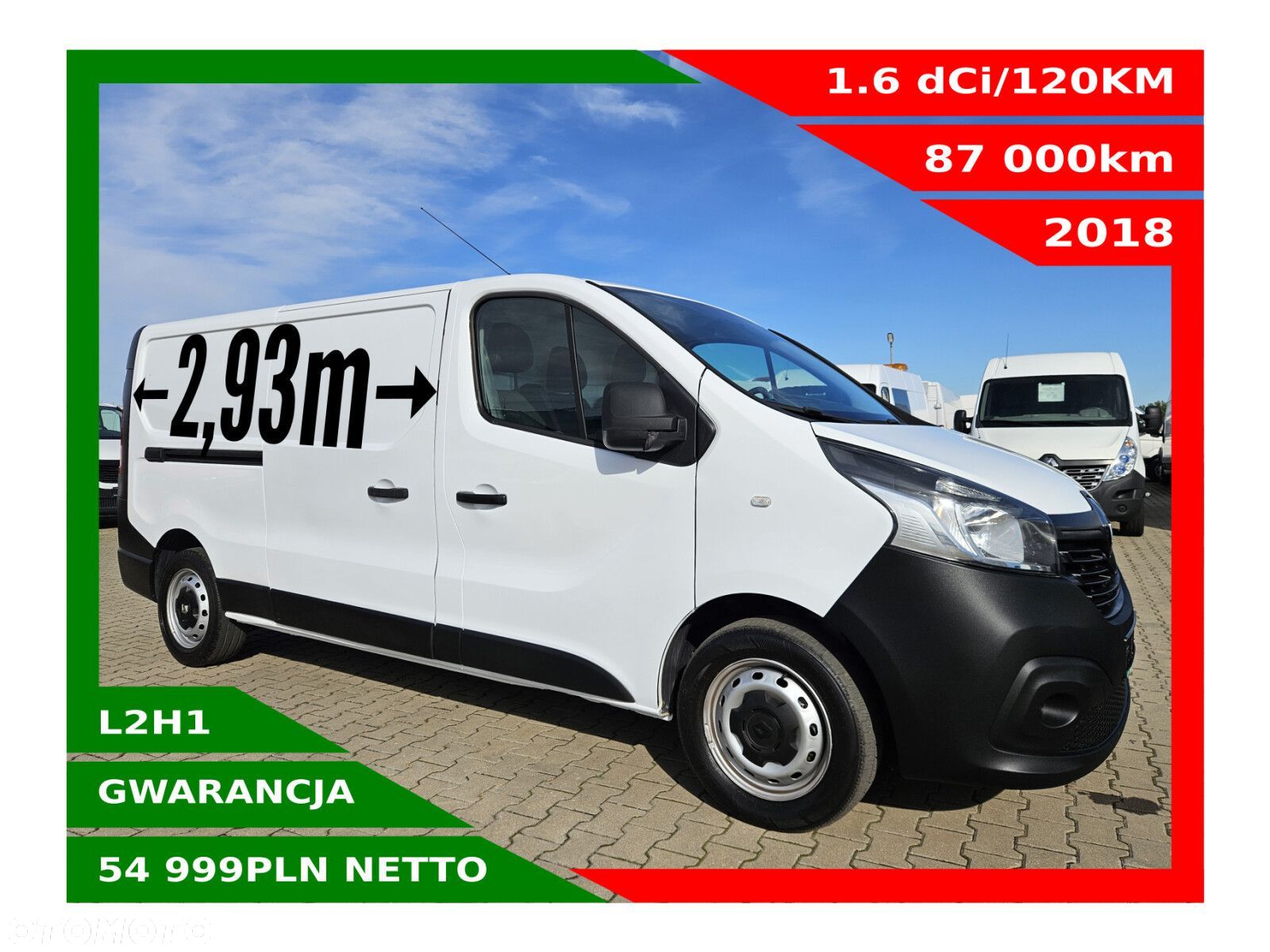 Renault Trafic L2H1 *54999zł NETTO* 1.6dCi/120KM - 1