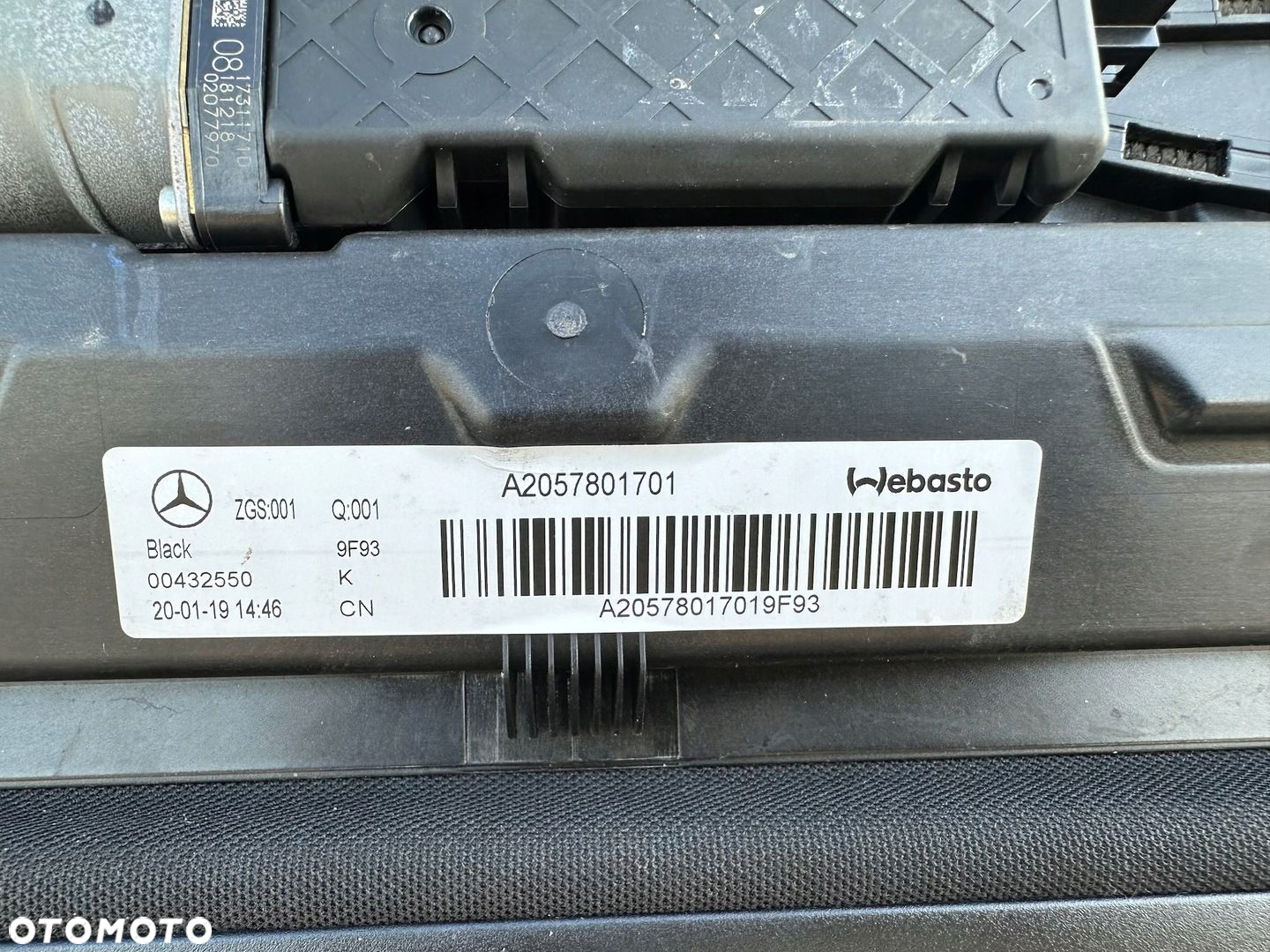 SZYBERDACH SZYBER DACH MERCEDES E W213 A2057801701 WEBASTO CZARNY SUFIT - 3