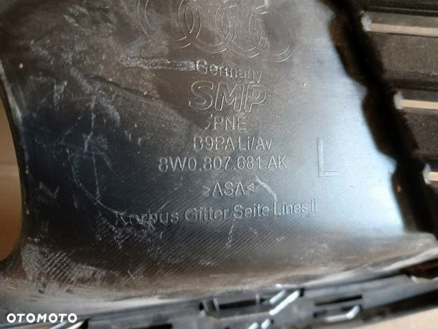 KRATKA ZDERZAKA PRZÓD PRZEDNIA LEWA AUDI A4 B9 8W LIFT S-LINE 19- - 3