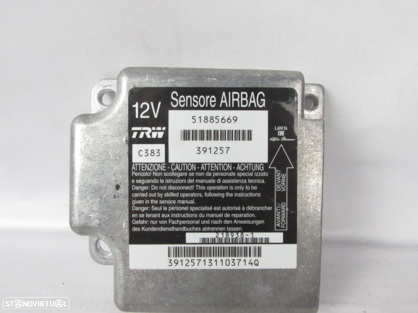 Centralina airbag Seminovo/ Original FIAT PANDA (169_) 51885669 - 4