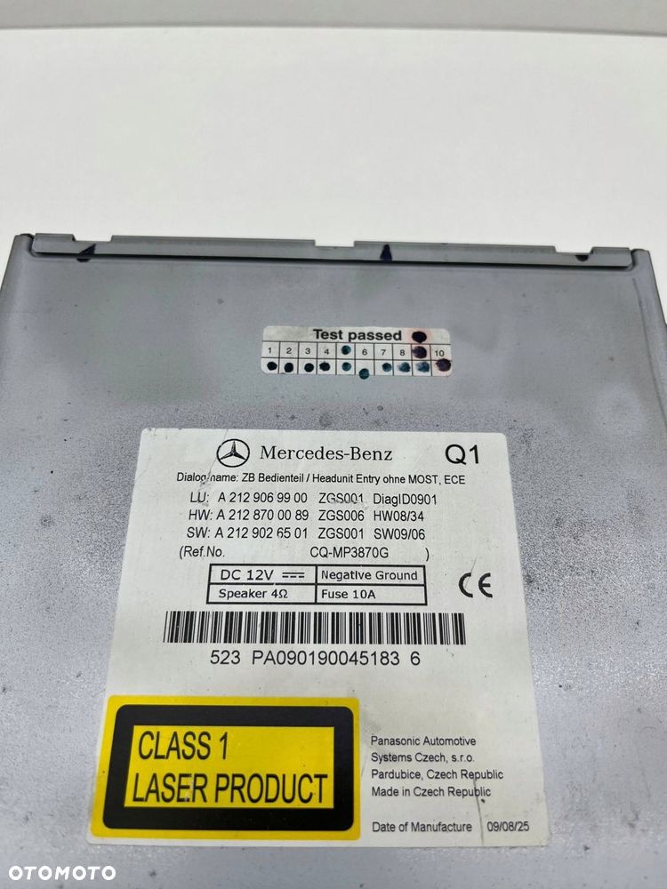MERCEDES W207 W212 RADIO CZYTNIK NAWIGACJA A2129069900 - 5