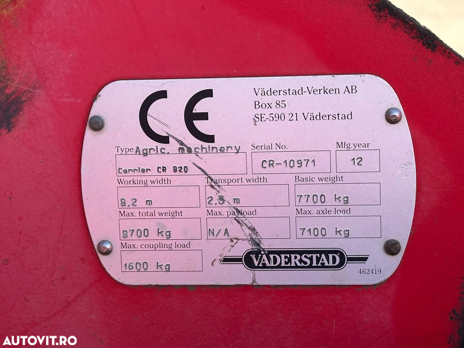 Altul Vaderstad Carrier 820 - 4