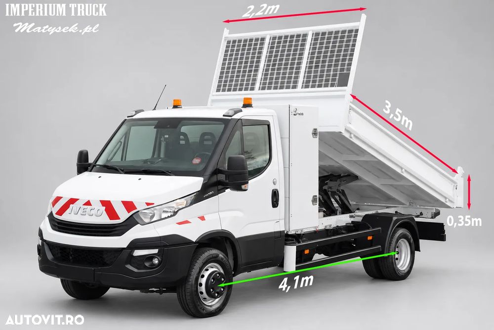 Iveco DAILY 72-180 / BASCULABILĂ - 3,5 M / DESCĂRCARE SPATE / ROȚI SPATE DUALE / MANUALĂ / IMPORT / - 3