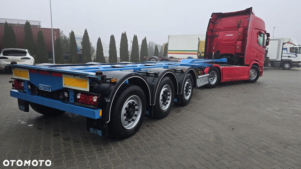 D-TEC FLEXITRAILER 3 osiowa pełna opcja 1x40 1x45 2x20 podnoszona oś super stan! niska waga! - 12