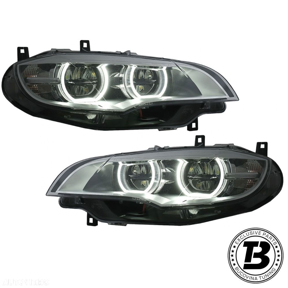 Faruri LED Angel Eyes 3D compatibile cu BMW X6 E71 - 1