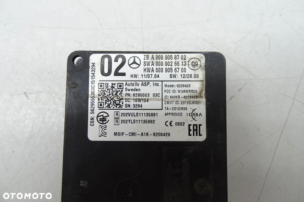 Mercedes W222 W217 SC217 Radar czujnik martwego pola A0009058702 - 3