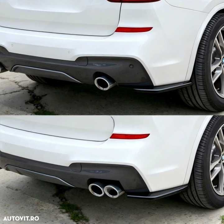 Extensii Splitere Prelungiri Bara Spate Jos Ornamente Laterale BMW X3 G01, Negru Lucios - 4