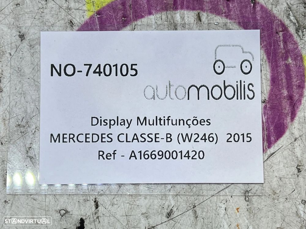 Display MERCEDES-BENZ B-CLASS (W246) B 200 CDI Ref. A166900822 - NO. 740105 - 6