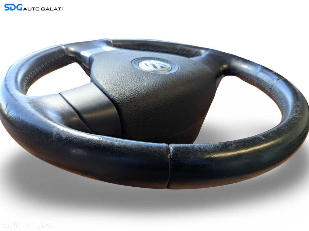 Volan din Piele in 3 Spite FARA Airbag Volkswagen Golf 5 2004 - 2008 [L9118] - 4
