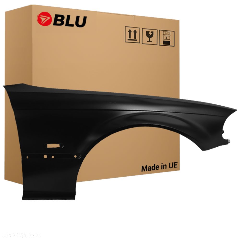 BLU Błotnik BMW 3 E46 Coupe Cabrio 668 prawy czarny 1999-2003 przód Schwartz II - 1