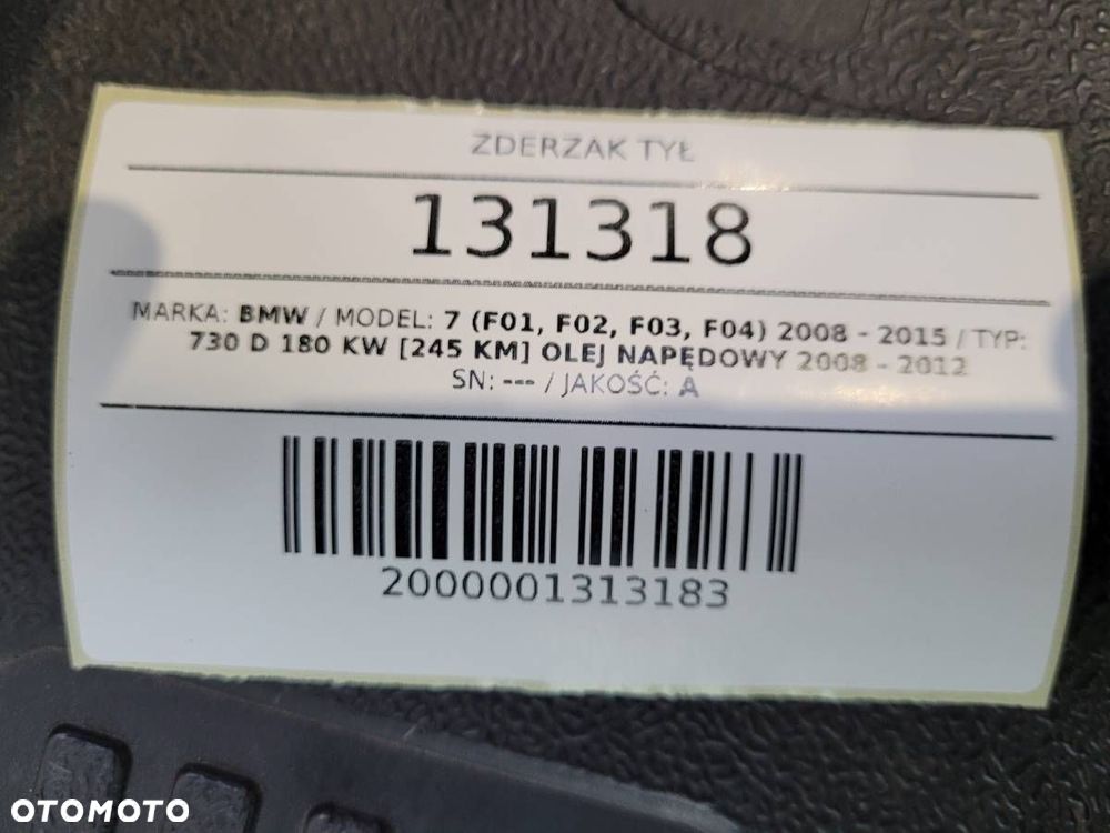 ZDERZAK TYŁ TYLNY BMW 7 F01 4X PDC A89/5 IMPERIALBLAU BRLLANTEFFEKT METALIC - 25