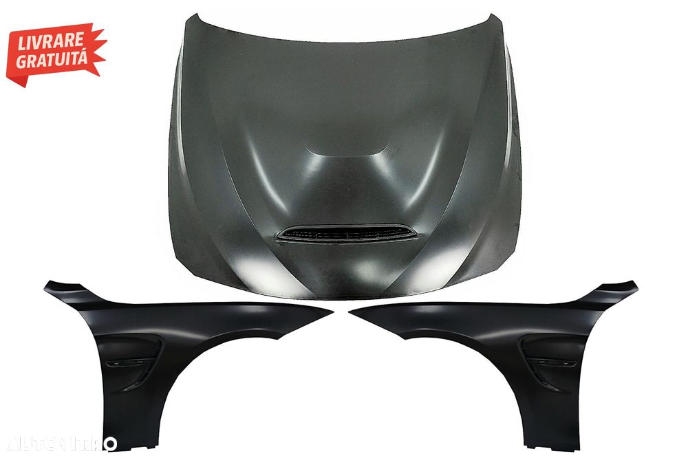 Capota cu Aripi Laterale Negru compatibila cu BMW Seria 4 F32 F33 F36 (2013-2017) - livrare gratuita - 1