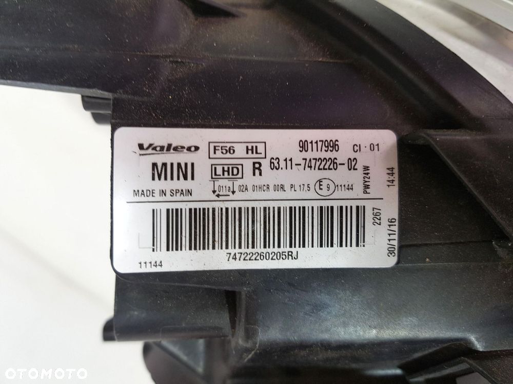 MINI COOPER F56 LAMPA PRZÓD PRZEDNIA PRAWA FULL LED EUROPA ORYGINAŁ - 6